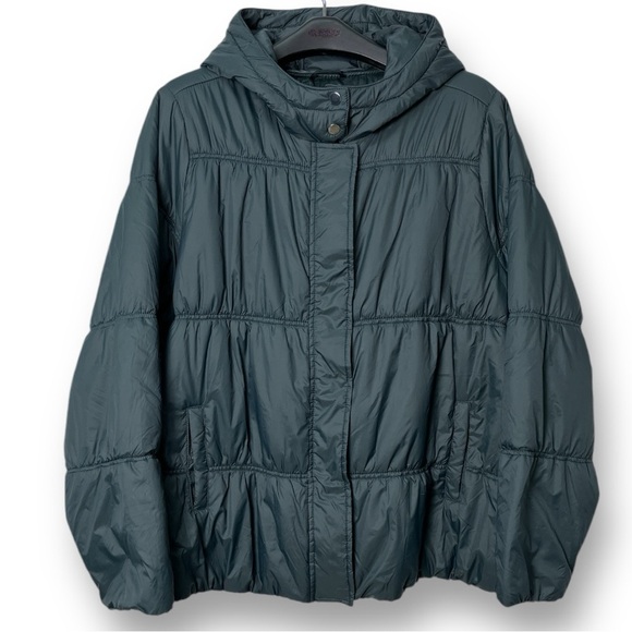 Torrid Lightweight Nylon Hooded Puffer Jacket Green Size 3 - Picture 1 of 17